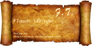Flasch Tünde névjegykártya